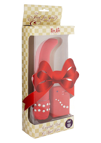 Красный стимулятор точки G с вибрацией Toy Joy CRYSTAL G-SPOT 3006010072 (15 см)
