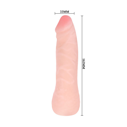 Реалистичный фаллоимитатор телесного цвета с рельефом Baile BW-007001G (16,3 см)