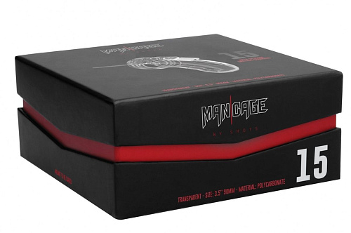 Прозрачным мужской пояс верности со стимулятором уретры Shots Media BV Cock Cage Model 15 Chastity 3.5 MCG015TRA