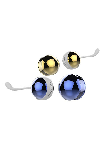 Синие и золотистые вагинальные шарики Nalone Yany VS-VR31