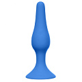 Синяя анальная пробка Lola toys Slim Anal Plug Large 4205-02Lola (12,5 см)