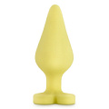 Жёлтая анальная пробка с основанием-сердечком Blush Novelties Naughtier Candy Heart Fill Me Up BL-95730 (8,9 см)