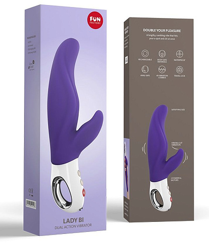 Вибратор с клиторальным отростком Fun Factory Lady Bi (22,1 см)