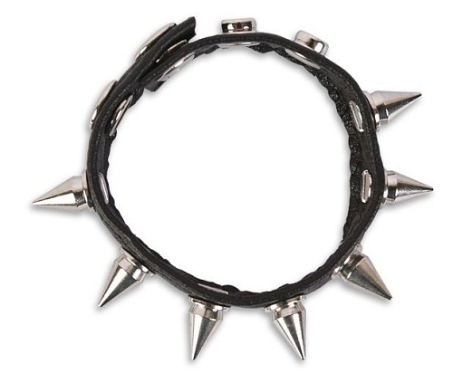 Чёрный браслет с шипами Пикантные штучки DP203