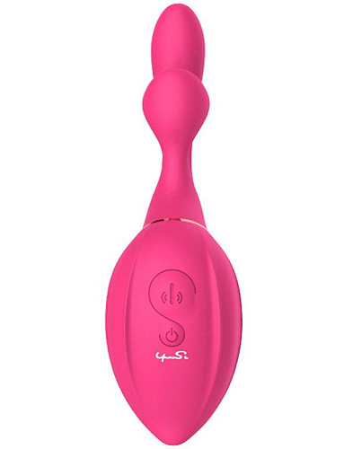 Розовый вибратор с вакуумной стимуляцией клитора Yuanse Bernic G-0004 (20,5 см)