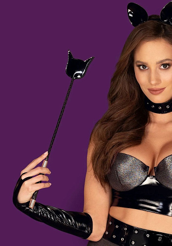 Чёрный тиклер с ушками Obsessive Silveria tickler