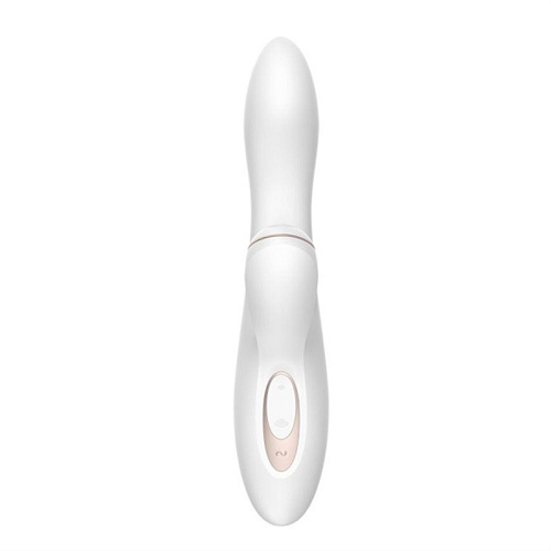 Белый вибромассажёр с вакуумно-волновой клиторальной стимуляцией Satisfyer Pro G-Spot Rabbit J2018-17 (22 см)