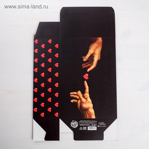 Чёрная складная коробка Сима-Ленд «Love» 4721306 (16×23×7,5 см)