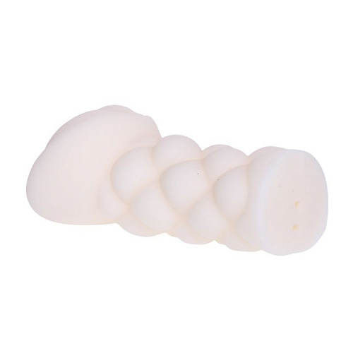 Рифленый мастурбатор-вагина телесного цвета Baile BM-009153N