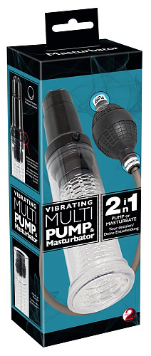 Прозрачная вакуумная помпа-мастурбатор Orion Vibrating Multi Pump Masturbator 05896750000