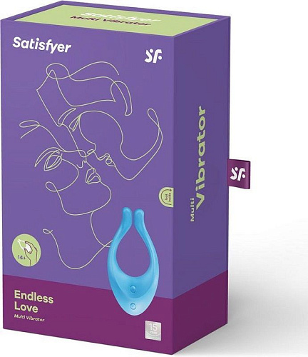 Голубой многофункциональный стимулятор для пар Satisfyer Satisfyer Endless Love J2018-29