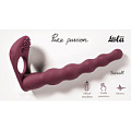 Бордовая вибронасадка для двойного проникновения Lola toys Farnell 1203-02lola (17 см)