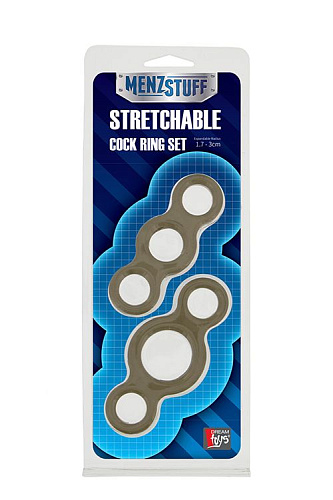 Набор из 2 эрекционных дымчатых колец Dream Toys MENZSTUFF STRETCHABLE COCK RING SET 21165