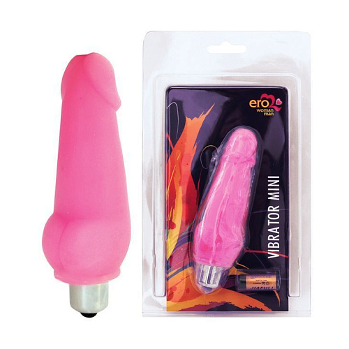 Розовый мини-вибратор Bior toys Vibrator Mini EE-10027 (9,5 см)