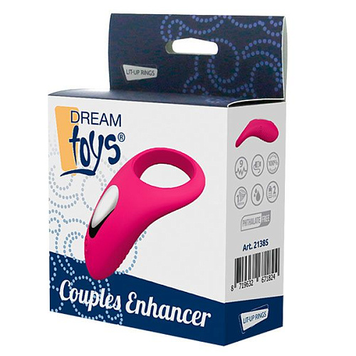 Розовое перезаряжаемое виброкольцо Dream Toys COUPLES ENHANCER 21385