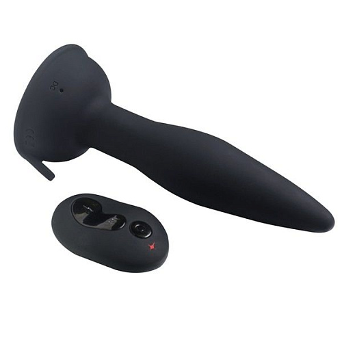 Чёрный анальный вибростимулятор Howells Remote Control Anal Plug 188300black (17,5 см)