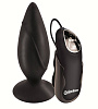 Чёрная анальная пробка с пультом управления Pipedream Elite Vibrating Plug PD4613-23 (11 см)