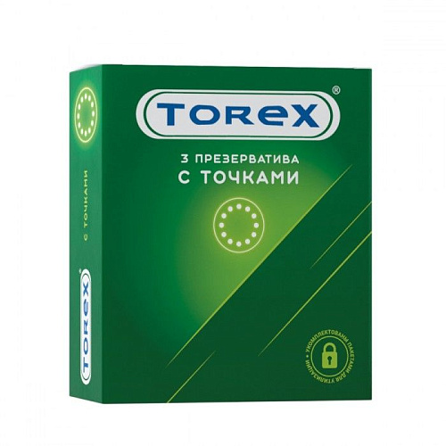Текстурированные презервативы Torex «С точками» 2300 (3 шт)