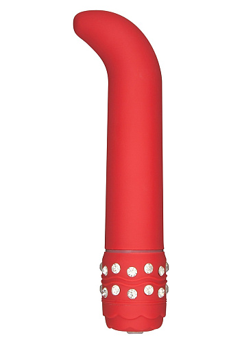 Красный стимулятор точки G с вибрацией Toy Joy CRYSTAL G-SPOT 3006010072 (15 см)