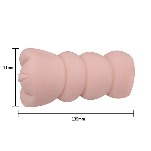 Мастурбатор телесного цвета с эффектом смазки Baile BM-009196K