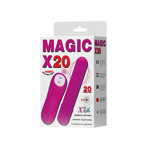 Удлиненная розовая вибропуля Baile Magic x20 BI-014190