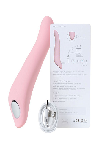 Розовый вибратор с ротацией S-HANDE KISS SHD-052 (21,4 см)