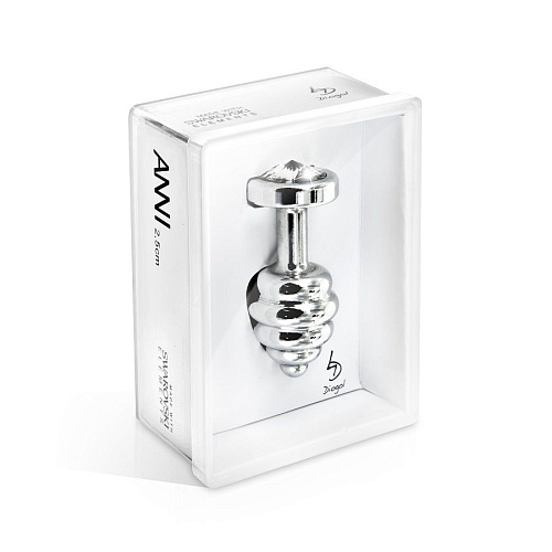 Ребристая серебристая пробка DIOGOL ANNI Ano silver plated T2 8120010044 (7,5 см)