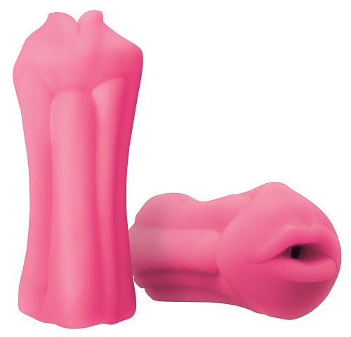 Розовый, светящийся в темноте мастурбатор-ротик NS Novelties BJ NSN-0486-34
