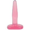 Гелевая анальная пробка розового цвета Doc Johnson Crystal Jellies Small Butt Plug 0289-01-CD (11,5 см)