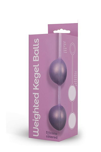 Фиолетовые вагинальные шарики в силиконовой оболочке Seven Creations Weighted Kegel Balls F0135P90P