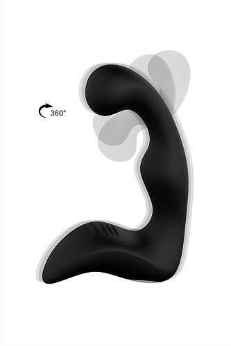 Стимулятор простаты с гибкой головкой чёрного цвета S-HANDE Landy SHD-010