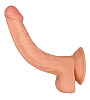 Реалистичный изогнутый фаллоимитатор телесного цвета на присоске ToyFa 582010 (18 см)