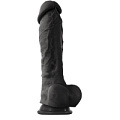 Чёрный фаллоимитатор на присоске NS Novelties ColourSoft 8 Soft Dildo NSN-0410-33 (23,5 см)