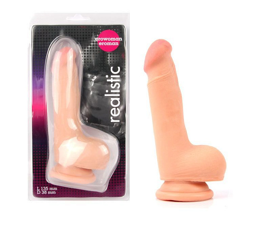 Телесный фаллоимитатор из киберкожи Bior toys EE-10224 (13,5 см)