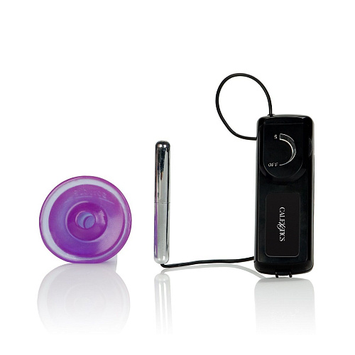 Фиолетовая анальная пробка California Exotic Novelties Tush Teaser с вибрацией SE-0419-14-2 (9 см)