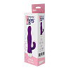 Фиолетовый вибромассажёр со стимулятором клитора Dream Toys RIBBED DUO VIBE 21470 (16 см)