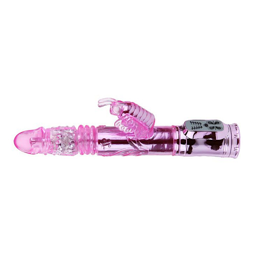 Розовый вибратор-бабочка Baile Throbbing Butterfly BW-058007-0101 (29,5 см)