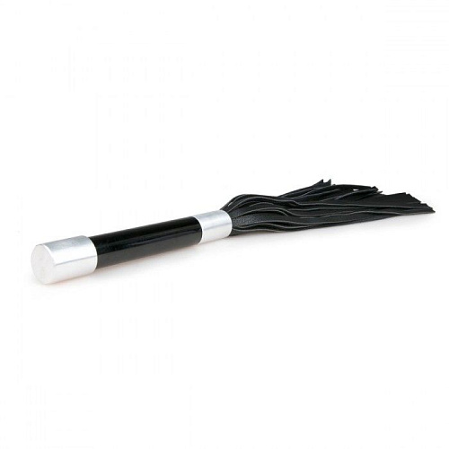 Чёрная плеть EDC Wholesale Easytoys Flogger With Metal Grip ET289BLK (38 см)