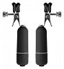 Чёрные клипсы на соски с вибрацией Shots Media BV OU039BLK