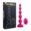 Розовый анальный вибростимулятор с пультом ДУ Howells Anal Beads L 189024pink (21,5 см)