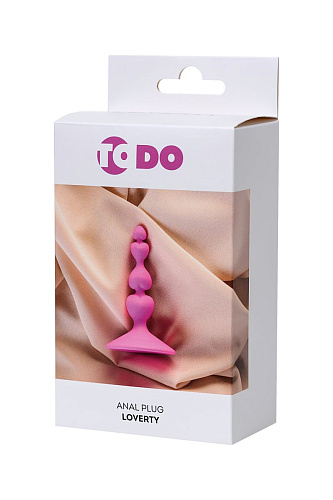 Розовая силиконовая анальная пробка ToyFa Loverty 357002 (8 см)