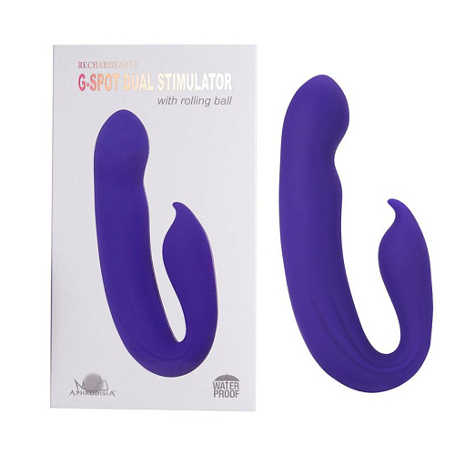 Фиолетовый вибратор Howells G-Spot Dual Stimulator with Rolling Ball 183315Purple (17,1 см)
