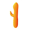 Оранжевый вибратор со стимулятором клитора Lexy Adele A3 (17 см)