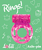 Розовое эрекционное кольцо с вибрацией Lola toys Rings Axle-pin 0114-83Lola