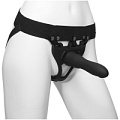 Чёрный полый страпон с креплением Doc Johnson Body Extensions BE Strong 800-07-BX (19,05 см)