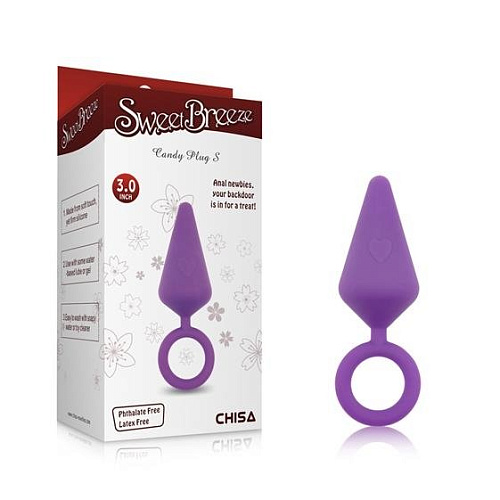 Фиолетовая анальная пробка с кольцом Chisa Candy Plug S CN-101463549 (7,1 см)