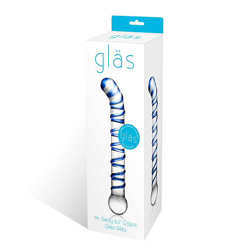 Изогнутый стеклянный фаллос Glas G-Spot Dildo GLAS-144