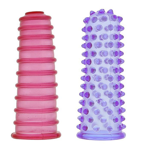 Набор из 2 насадок на пальцы, фиолетовой и розовой Dream Toys 20054