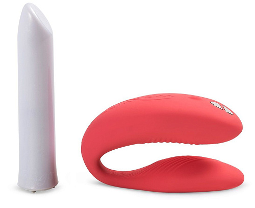Белый с розовым подарочный вибронабор We-vibe Sensations in Sync