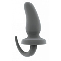 Серая анальная пробка с изгибом Shots Media BV SONO №15 SON015GRY